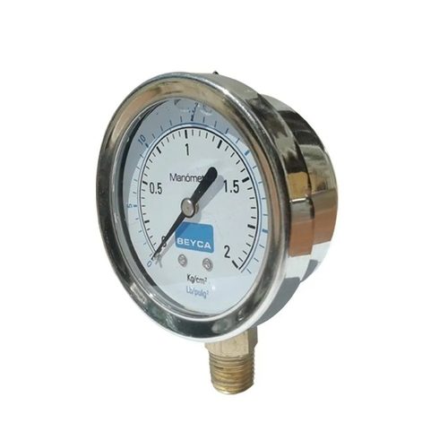 Manometro con glicerina 2 bares apto intemperie Beyca